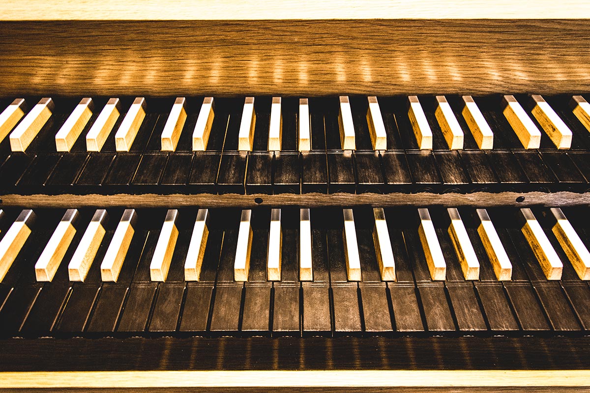 Klaviatur der Pesterwitzer Wünning Orgel